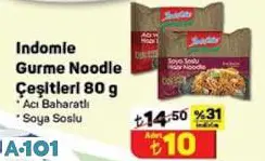 İNDOMİE GURME NOODLE ÇEŞİTLERİ 80 G ACI BAHARATLI/SOYA SOSLU İNDOMİE GURME NOODLE ÇEŞİTLERİ 80 G ACI BAHARATLI/SOYA SOSLU